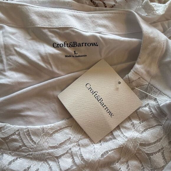 Croft & Barrow 3/4 sleeve lace shirt new with tags! - Picture 3 of 4